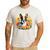Cute Boston Terrier Spring Flower Garden Colorful Puppy Dog Men's Casual T-Shirt White