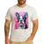 Dog Pink Boston Terrier Men's Casual T-Shirt White