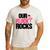 Our Flock Rocks Flamingo Mother's Day Teacher Men's Casual T-Shirt White Our Flock Rocks Flamingo Mother's Day Teacher Men's Casual T-Shirt White