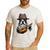 Guitar Shirt Boston Terrier Dog Playing Acoustic Guitar Men's Casual T-Shirt White