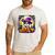 Halloween Boston Terrier Dog Breed With Jack O' Lantern Art Men's Casual T-Shirt White