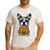 Halloween Dog Boston Terrier Mummy Costume Men Women Kids Men's Casual T-Shirt White