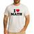 I Love Math Teacher Men's Casual T-Shirt White I Love Math Teacher Men's Casual T-Shirt White
