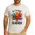 One Thankful Teacher Thanksgiving TurkeyCute Pencil Men's Casual T-Shirt White One Thankful Teacher Thanksgiving TurkeyCute Pencil Men's Casual T-Shirt White