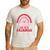 Rainbow Retro Homeschool Mom Teacher I Teach In My Pajamas Men's Casual T-Shirt White Rainbow Retro Homeschool Mom Teacher I Teach In My Pajamas Men's Casual T-Shirt White