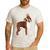 Red Boston Terrier Dog Men's Casual T-Shirt White