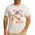 Retro Floral Ghost Trick Or Teach Groovy Teacher Halloween Men's Casual T-Shirt White
