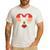 Retro Heart Boston Terrier Dog Vintage Valentine Men's Casual T-Shirt White