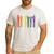 Retro Be Kind ASL Deaf Teacher Sign Language Gay Pride Men's Casual T-Shirt White