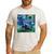 Scottish Terrier Starry Night Scotty Dog Art By Aja Men's Casual T-Shirt White