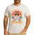 I Teach In My Pajamas Teacher Sunset Bear Retro Men's Casual T-Shirt White