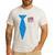 Teacher Tie & Pocket Protector Costume School Men's Casual T-Shirt White