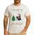 Ugly Christmas Tree Lights Xmas Santa Riding Boston Terrier Men's Casual T-Shirt White