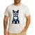 USA Flag Boston Terrier Best Dog Mom Ever 2025 Men's Casual T-Shirt White