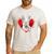 Valentine's Day Boston Terrier Dog Men's Casual T-Shirt White