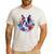 Watercolor Floral Boston Terrier Mama Dog Lover Mother's Day Men's Casual T-Shirt White