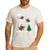 Xmas Lighting Tree Santa Riding Boston Terrier Christmas Men's Casual T-Shirt White