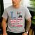 4th Of July Decor Patriotic LOVE Boston Terrier USA Flag Men's Casual T-Shirt Sport Grey