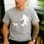 Bigfoot Walking With Bull Terrier Dog Men's Casual T-Shirt Sport Grey