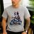 Biker Boston Terrier Dog Riding Motorbike Men's Casual T-Shirt Sport Grey