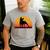 Boston Terrier Bostie Sunset Retro Dog Pet Mom Dad Men's Casual T-Shirt Sport Grey
