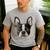 Boston Terrier Cute Puppy Face Dog Lover Pet Owner Men's Casual T-Shirt Sport Grey