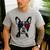 Boston Terrier Dog 4th July America USA Flag Men Women Kids Men's Casual T-Shirt Sport Grey
