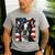 Boston Terrier Dog American Flag 4th Of July Patriotic Puppy Men's Casual T-Shirt Sport Grey