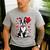 Boston Terrier Dog Valentine's Day Dog Owner Valentine Men's Casual T-Shirt Sport Grey