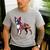 Boston Terrier Floral Dog Lover Vintage Distressed For Men Women Kids Men's Casual T-Shirt Sport Grey