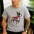 Boston Terrier Floral Vintage Dog Mom Distressed Men Women Kids Men's Casual T-Shirt Sport Grey