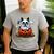 Boston Terrier Ghost Boo Halloween Kids Men's Casual T-Shirt Sport Grey