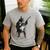 Boston Terrier Guitar Men's Casual T-Shirt Sport Grey