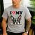 Boston Terrier I Heart My Dog Dog Lover Men's Casual T-Shirt Sport Grey