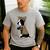 Boston Terrier Lover I Love Mom Tattoo Leopard Men's Casual T-Shirt Sport Grey