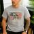 Boston Terrier Mom Dog Lovers American Flag 4th Of July Men's Casual T-Shirt Sport Grey