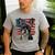 Boston Terrier Patriotic 4th Of July USA American Flag Men's Casual T-Shirt Sport Grey