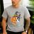 Boston Terrier Pumpkin Jack O Lantern Halloween Men's Casual T-Shirt Sport Grey