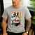 Boston Terrier Ramen Noodles Japanese Art Retro Ocean Waves Men's Casual T-Shirt Sport Grey