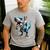 Boston Terrier Riding T-Rex Dinosaur Dog Lover Men's Casual T-Shirt Sport Grey
