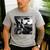 Boston Terrier Graphic Selfie With UFOs Weird Aliens Men's Casual T-Shirt Sport Grey