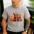 Boston Terrier Thanksgiving Leopard Pumpkins Fall Leaves Men's Casual T-Shirt Sport Grey