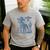 Boston Terrier UFO Cowboy Dog Dog Mom Dog Dad Alien Dog Men's Casual T-Shirt Sport Grey