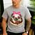 Cute Pug Shirt Donut Girls Dog Men's Casual T-Shirt Sport Grey