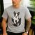 Dog Lovers Boston Terrier In Pocket Dog Face For Men Women Kids Men's Casual T-Shirt Sport Grey