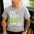 Eat Sleep Math Repeat Teacher Lover Men's Casual T-Shirt Sport Grey Eat Sleep Math Repeat Teacher Lover Men's Casual T-Shirt Sport Grey