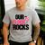 Our Flock Rocks Flamingo Mother's Day Teacher Men's Casual T-Shirt Sport Grey Our Flock Rocks Flamingo Mother's Day Teacher Men's Casual T-Shirt Sport Grey