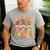 Groovy Thanksgiving With My Gnomie Women Teacher Fall Gnome Men's Casual T-Shirt Sport Grey