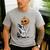 Halloween Skeleton Boston Terrier Men's Casual T-Shirt Sport Grey