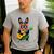 Hawaiian Boston Terrier & Pineapple Ukulele Summer Vacation Men's Casual T-Shirt Sport Grey